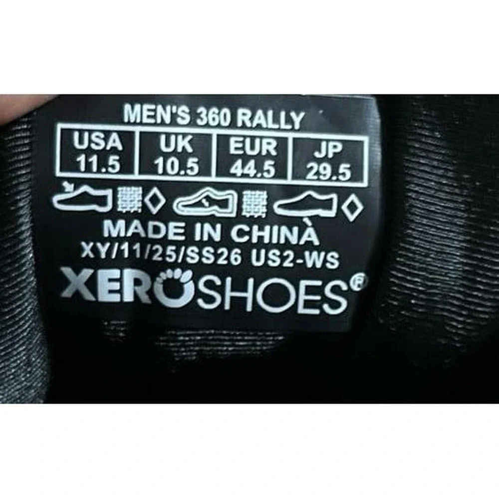 Mens Xero 360 Rally Minimalist Court Barefoot Athletic Shoes
